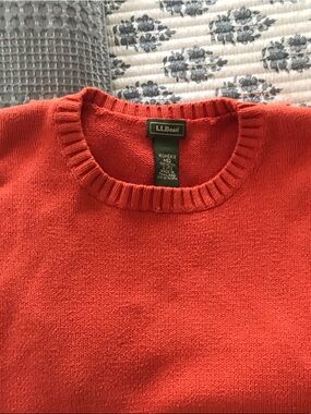 L.L. Bean womens Crewneck Sweater in Coral